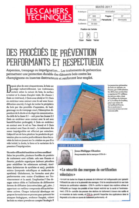Cahier technique sur des procédés de prévention respectueux contre les parasites
