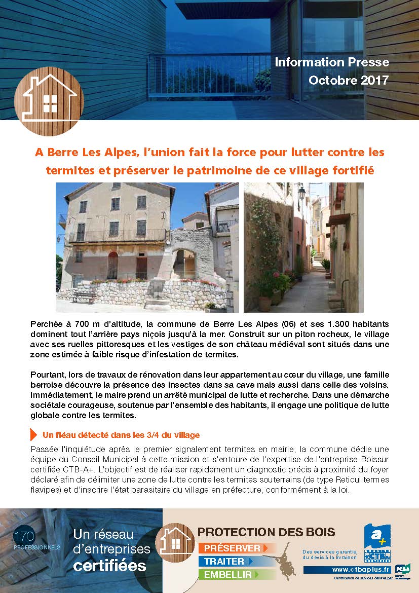 Article sur la lutte contre des termites dans un village