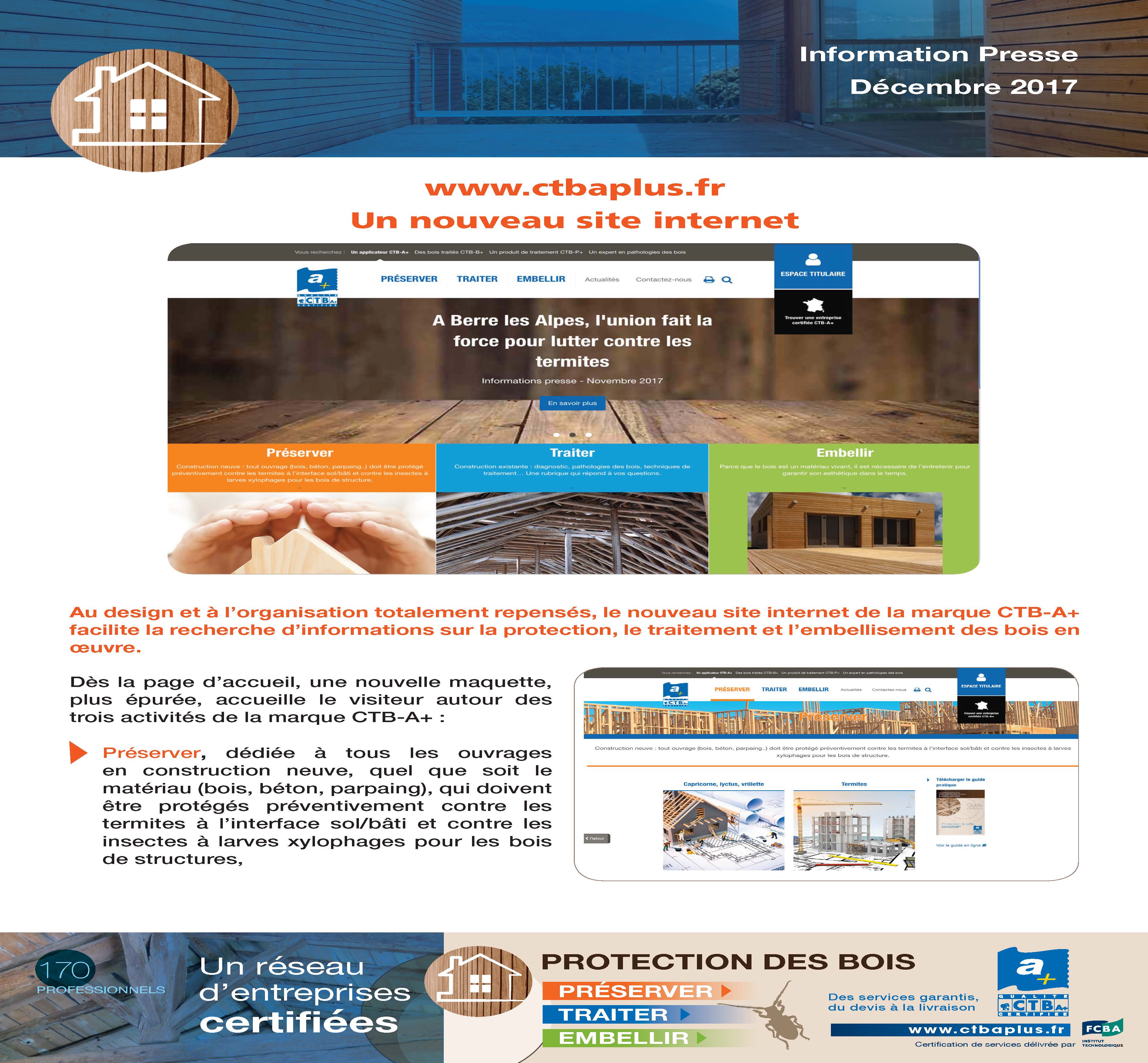 Annonce du nouveau site CTBA+