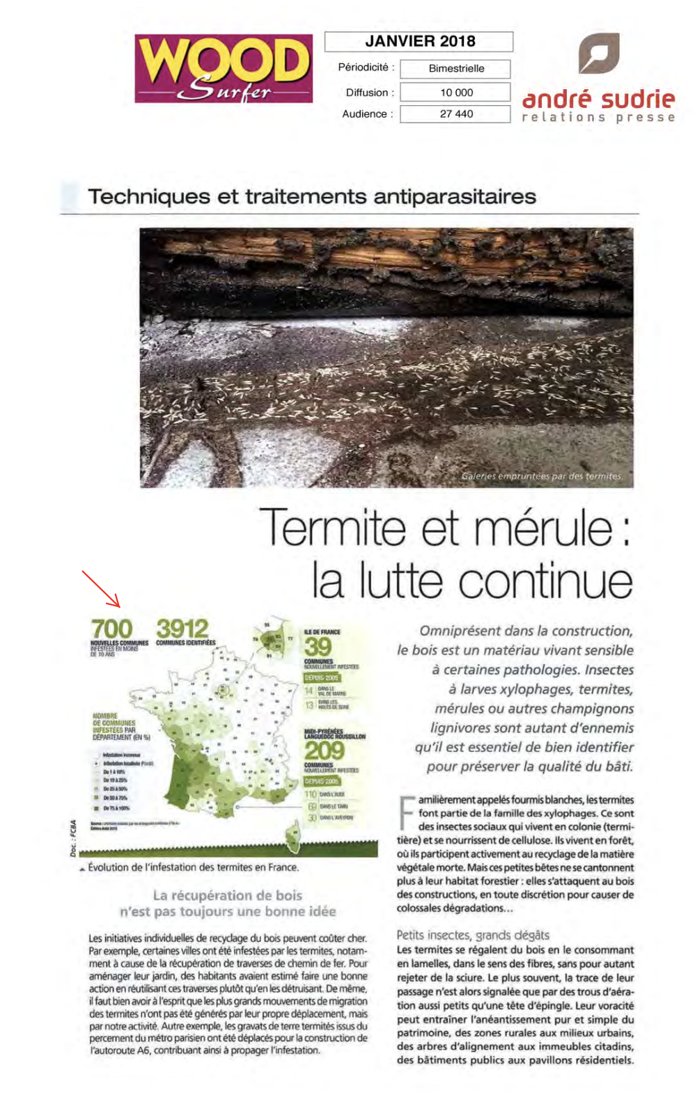 Revue de pressse Woodsurfer sur les traitements antiparasitaires